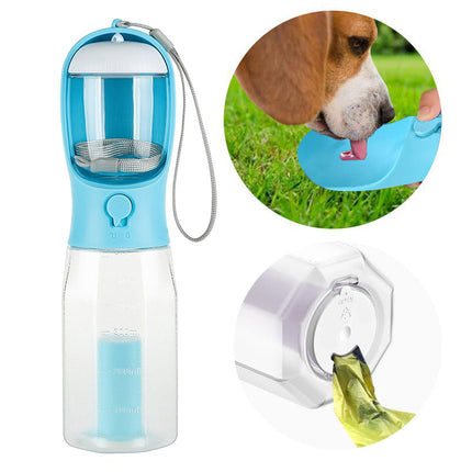 Portable Dog Water Bottle with Dog Treat Container, Leak Proof Dog Water Dispenser with Poop Bag Holder – image 2
