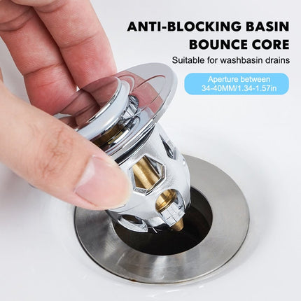 Bathroom Sink Stopper, Pop Up Sink Drain Stopper with Hair Catcher