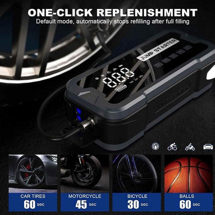 Portable Jump Starter, Jump Box with Portable Air Compressor