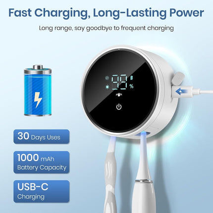 Wall Mounted Toothbrush Holder, Toothbrush Cleaner