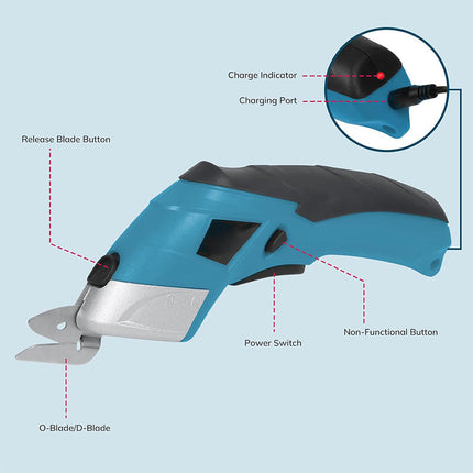 Cordless Power Scissors, Rechargeable Electric Scissors for Leather – image 7