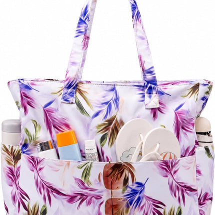 Large Tote Bag for Beach and Pool, Beach Tote with Waterproof Wet Pocket for Grocery – image 37