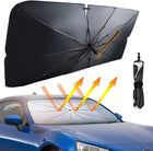 Car Sunshade Umbrella, Auto Sun Shade for Windshield with 360 Degree Bendable Handle, Windshield Sun Shade for UV