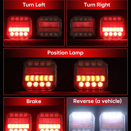 Wireless Trailer Lights, Rechargeable LED Trailer Lights with Magnetic Base