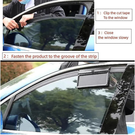 Solar Powered Car Window Exhaust Fan with Dual Heads and Temperature Display, Car Cooling Fan for Odor Removal – image 5