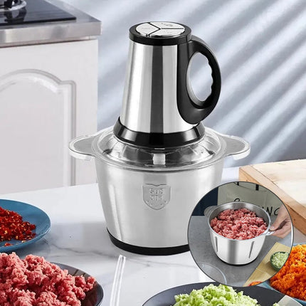 Electric Meat Grinder for Home, Stainless Steel Food Chopper, Large Capacity Vegetable Chopper – image 11