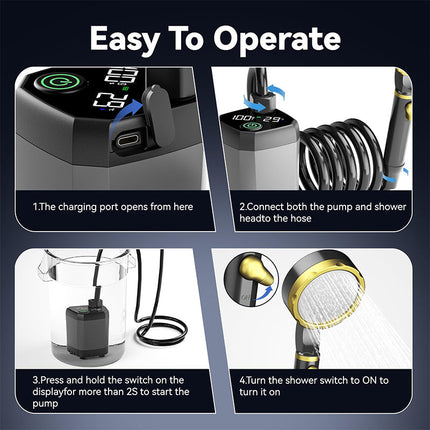 Portable Shower for Camping with LED Display – image 7