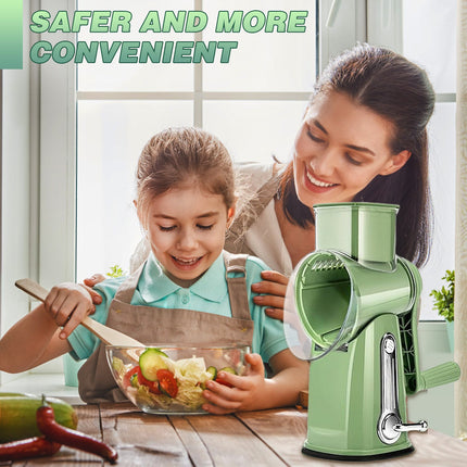 Rotary Cheese Grater Shredder with 5 Blades, Kitchen Gadget for Nuts – image 13