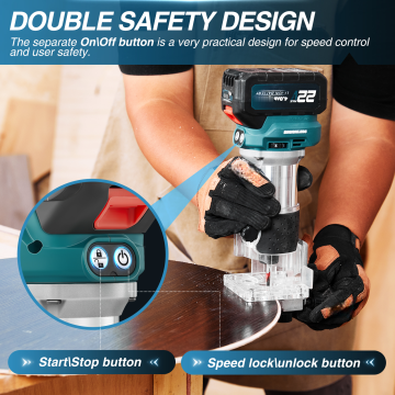 Router Tool, Compact Fixed Base Router with 6 Speed Settings