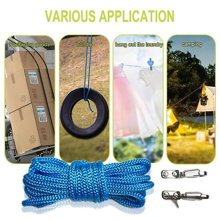 Rope Roller Tool Retractable, Tie Down Rope with Cam Buckle – image 6