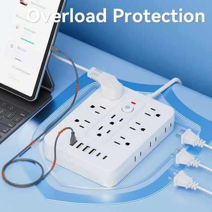 Surge Protector Power Strip with USB C