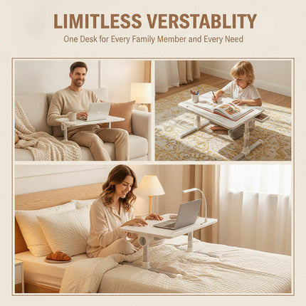 Lap Desk with Light and USB Fan, Adjustable Bed Desk for Laptop – image 5
