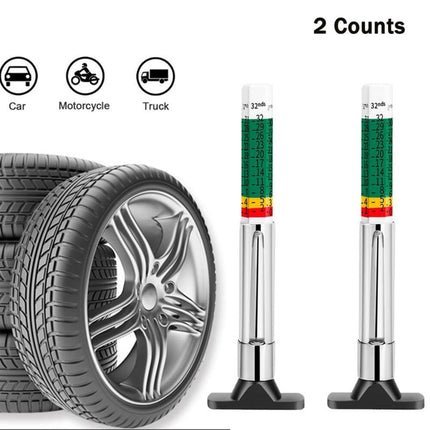 Tire Tread Depth Gauge Universal, Color Coded Tire Wear Indicator with Pocket Clip – image 8