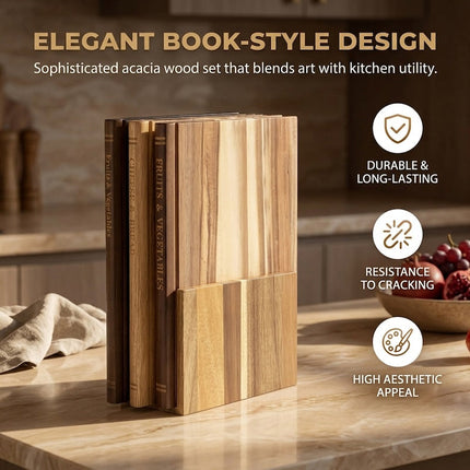 Wood Cutting Boards for Kitchen, Double Sided Wooden Serving Board – image 7