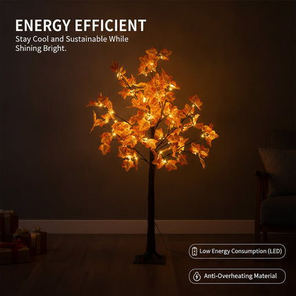 Lighted Maple Tree 5 ft, Fall Decor and Thanksgiving Decorations – image 6