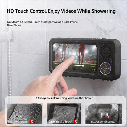 Shower Phone Holder with Speaker, Waterproof Bluetooth Speaker – image 7