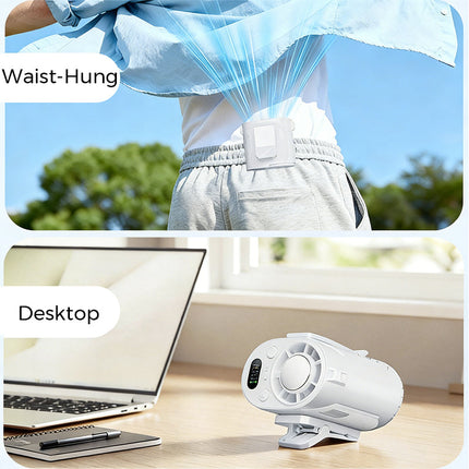 Portable Fan with Ice Cooling Plate, Rechargeable Mini Fan with LED Display – image 8