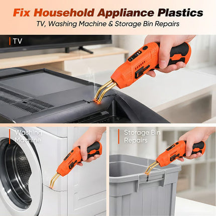Cordless Plastic Welder, Car Bumper Repair Kit for Plastic Crack Repair