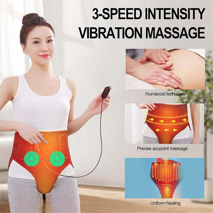 Heated Back Support Belt, Lower Back Heating Pad with Massage – image 5