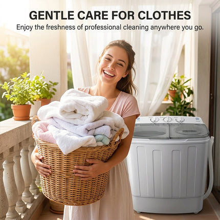 Portable Washer and Dryer Combo, Twin Tub Mini Washing Machine – image 10