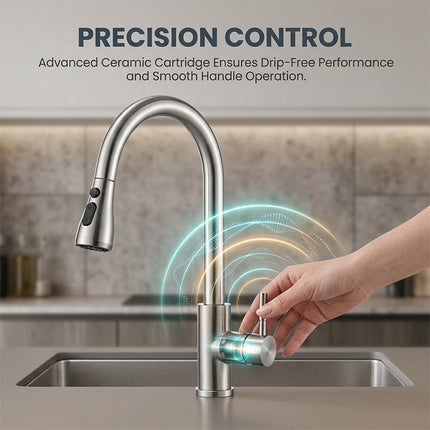 Kitchen Faucet with Sprayer, Pull Down Kitchen Faucet – image 7
