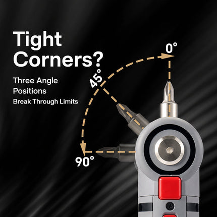 Electric Screwdriver with Pivoting Head, Cordless Screwdriver with 3 Torque Settings – image 5