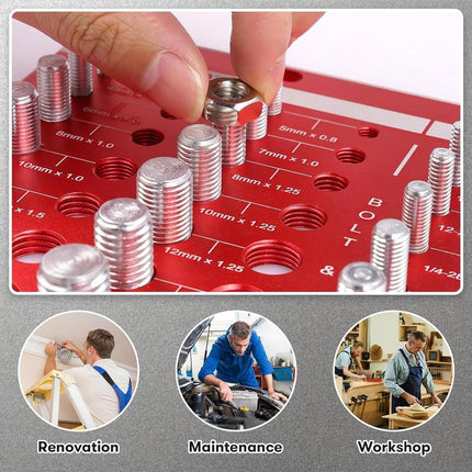 Nut and Bolt Thread Checker with Hanging Holes – image 6