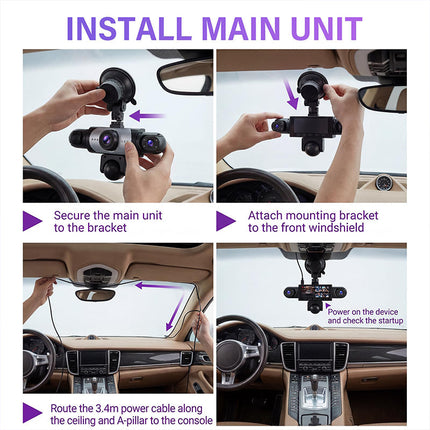 Car Dash Cam Front and Rear, Backup Camera with Loop Recording – image 6