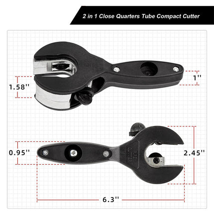 PVC Pipe Cutter Ratcheting, Tubing Cutter for Copper Pipe 1/4 to 7/8 Inch