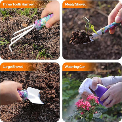 Garden Tool Set with Three-Tooth Harrow – image 7