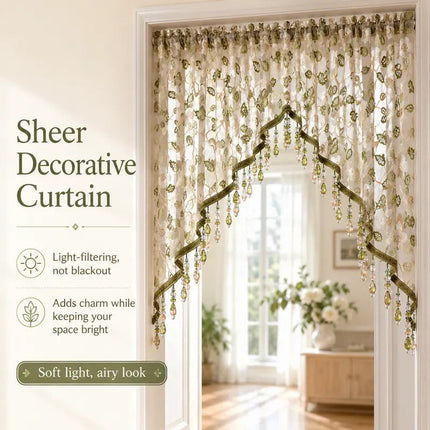Sheer Curtains for Bedroom, Tension Rod Curtain for Closet and Doorway – image 13