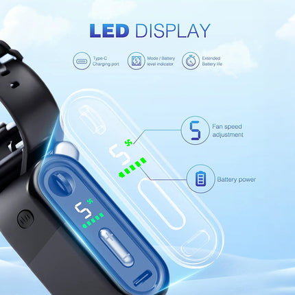 Portable Fan, Rechargeable Handheld Fan with LED Display – image 12