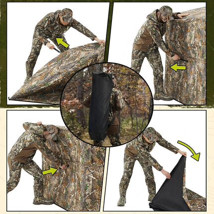 See Through Ground Hunting Blinds, Portable Ground Blind with Carry Bag – image 7
