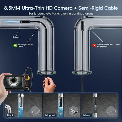 Borescope Inspection Camera with Dual Lens, Sewer Camera 16.5 ft – image 7