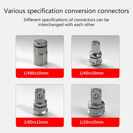 Socket Adapter Set, Chrome Vanadium Socket Wrench Adapter – image 7