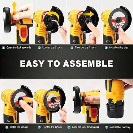 Cordless Angle Grinder, Metal Cutting Tool for Tile and Pipe – image 7