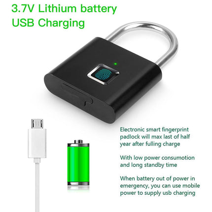 Fingerprint Padlock Keyless, Locker Lock for Gym and School – image 6