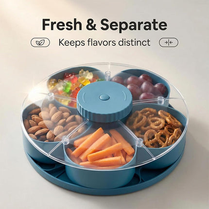 Lazy Susan Fruit Tray with Lid, Serving Platter – image 6
