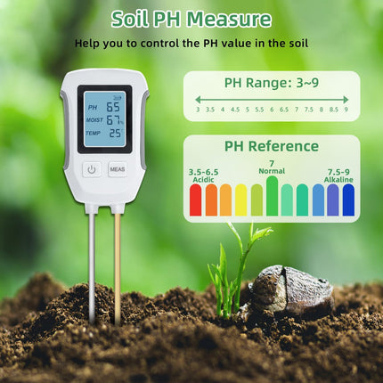 Soil Moisture Meter 3 in 1, Soil Thermometer with Backlit LCD – image 6