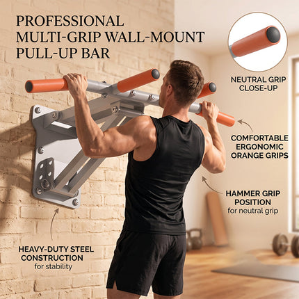 Wall Mounted Pull Up Bar, Foldable Chin Up Bar for Home Gym – image 13