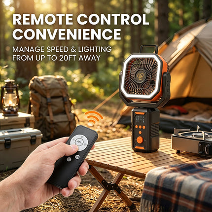 Rechargeable Camping Fan with Remote Control and Tripod – image 6