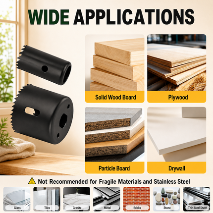 Door Lock Installation Kit, Door Knob Installation Kit with Hole Saws – image 6