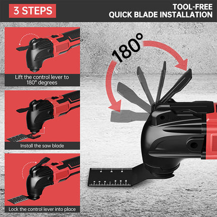 Cordless Oscillating Multi Tool, Cordless Power Tool for Wood and Metal Cutting – image 9