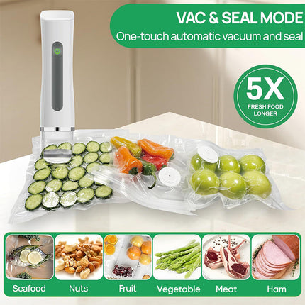 Vacuum Sealer with Bags, 30 Reusable Vacuum Seal Bags for Food Storage – image 5