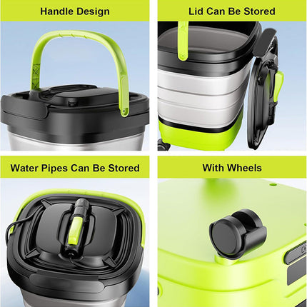 Portable Water Sprayer, Cordless Cleaning Sprayer with Foldable Bucket and Hose – image 6