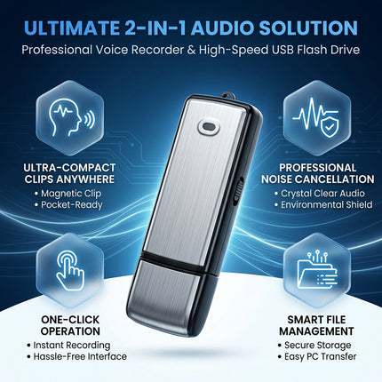 Voice Recorder USB Flash Drive, Portable Audio Recorder with Noise Reduction – image 10