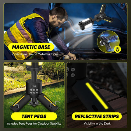 Rechargeable Camping Lantern with Telescopic Stand, RGB Emergency Light with SOS Mode – image 14