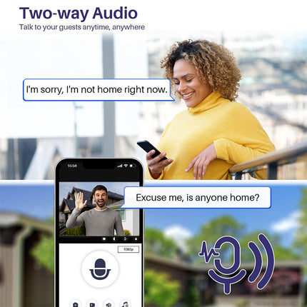 Wireless Doorbell Camera with Chime, Smart Doorbell