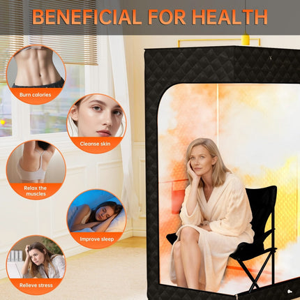 Portable Sauna for Home, Steam Sauna Box with Folding Chair and Remote – image 4