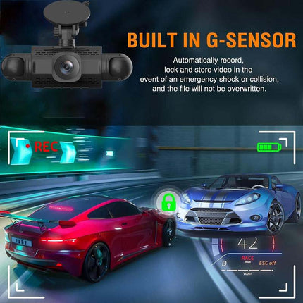 Dash Cam for Car, Car Camera 360 with Night Vision